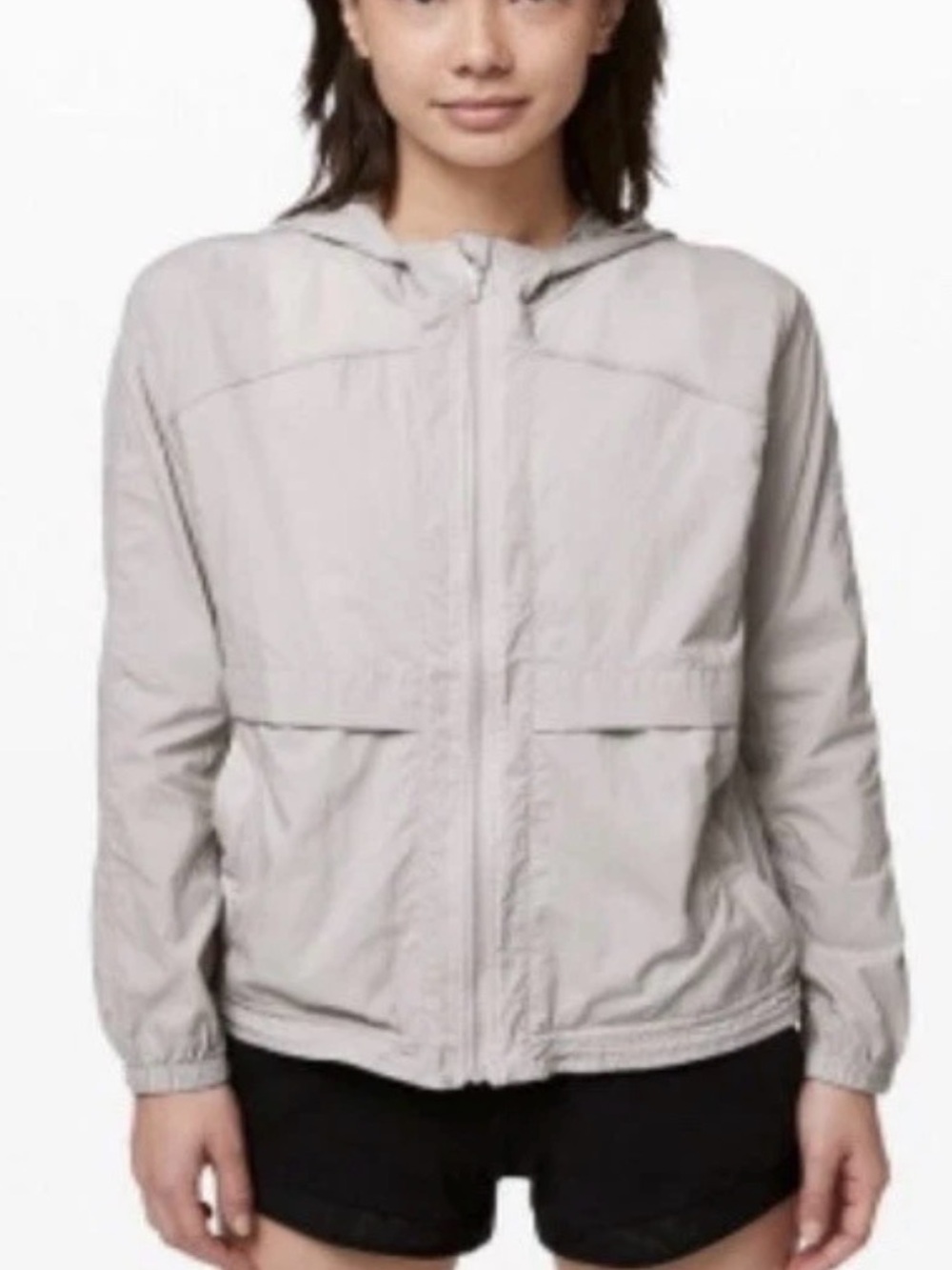 lululemon Light beige tan  Hooded Windbreaker Jacket